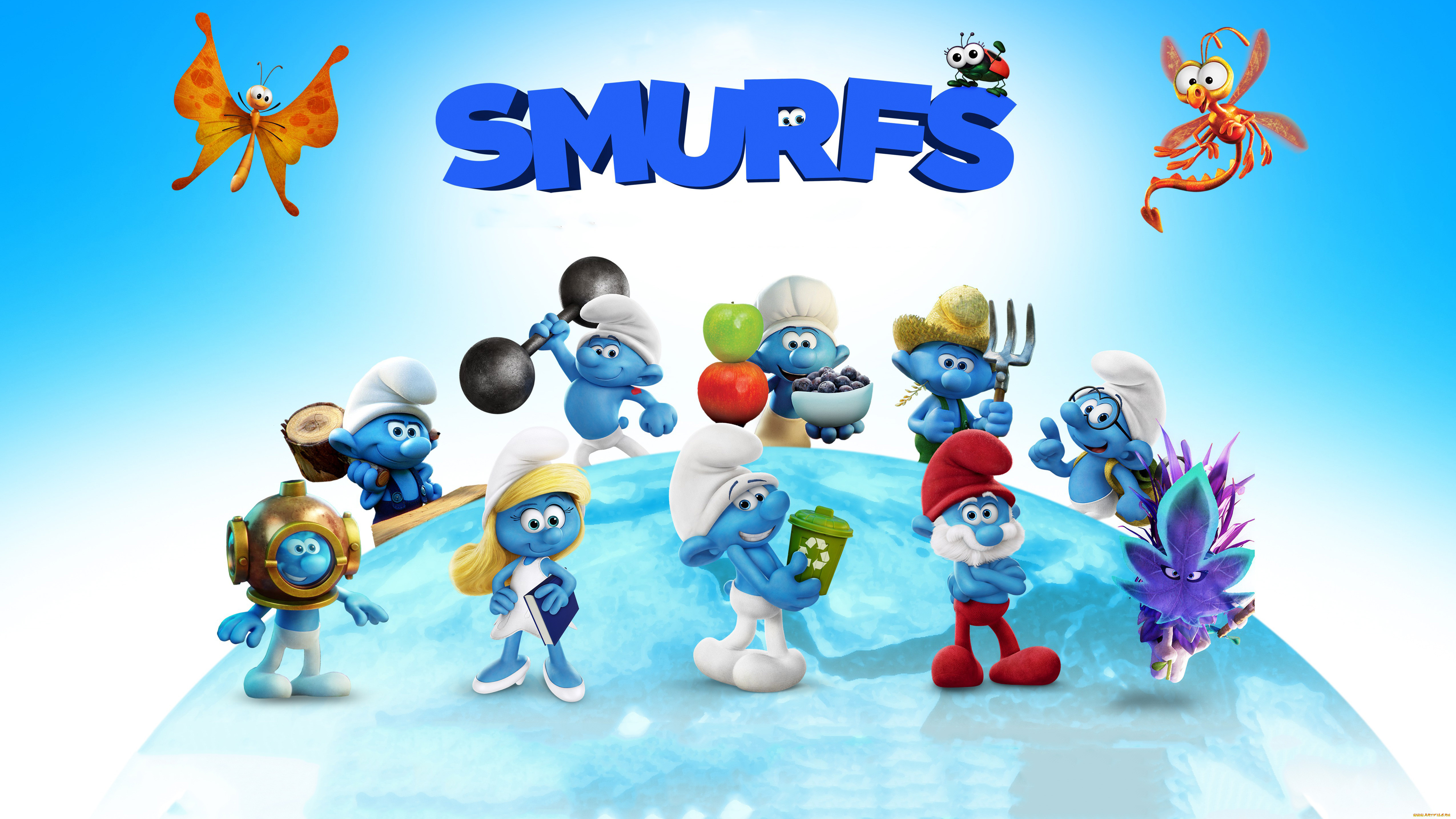 Smurfs the lost village. Смурфики (the Smurfs) 2011. Смурфики: Затерянная деревня (2017). Смурфики Затерянная деревня смурфиков. Смурфы фон.